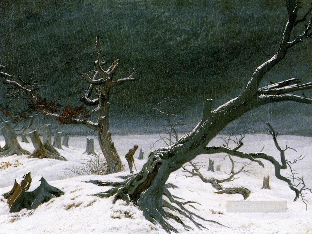 Paisaje nevado 1812 Romántico Caspar David Friedrich Pintura al óleo